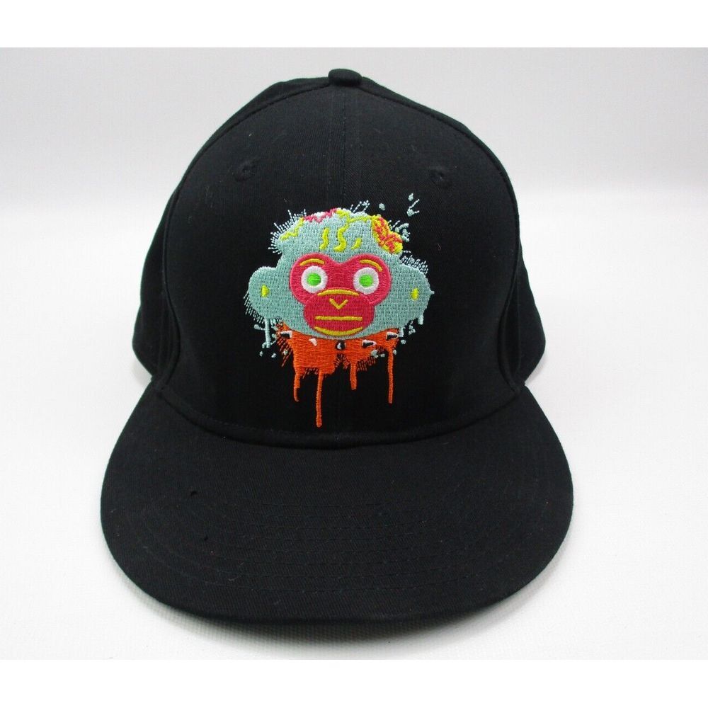 Never Broke Again Chimp Monkey Black Snapback Hat Cap